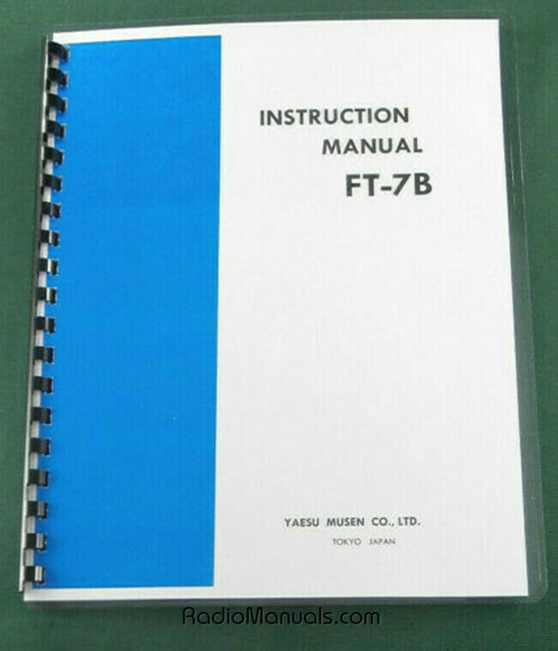 Yaesu FT-7B Instruction Manual